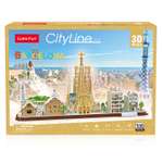 Пазл CubicFun Барселона CityLine 3D 186деталей MC256h