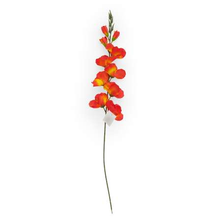 Цветок искусственный Astra Craft Гладиолусы 80 см цвет красно - оранжевый