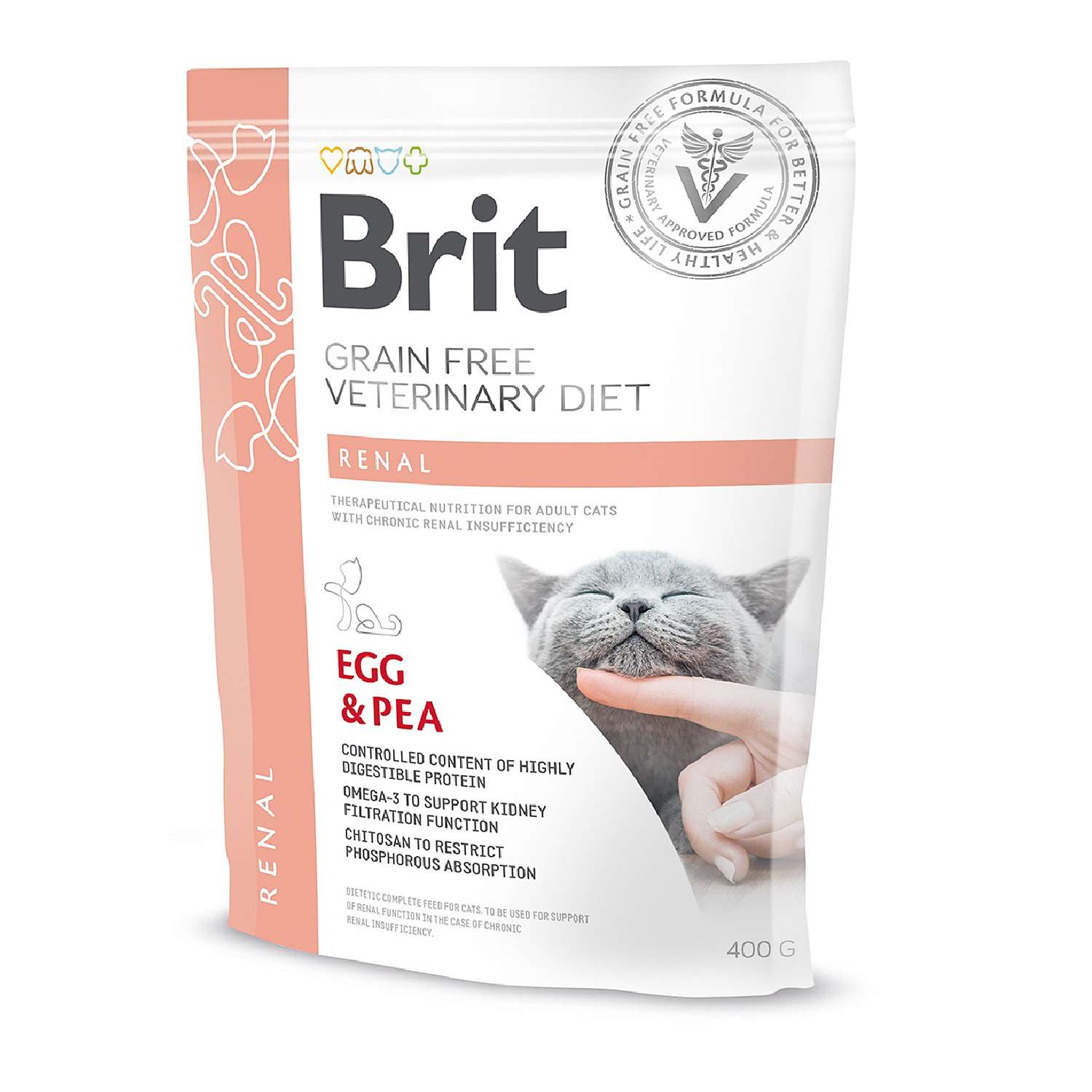 Корм для кошек Brit 400г Veterinary Diet Renal беззерновой яйца-горох - фото 1