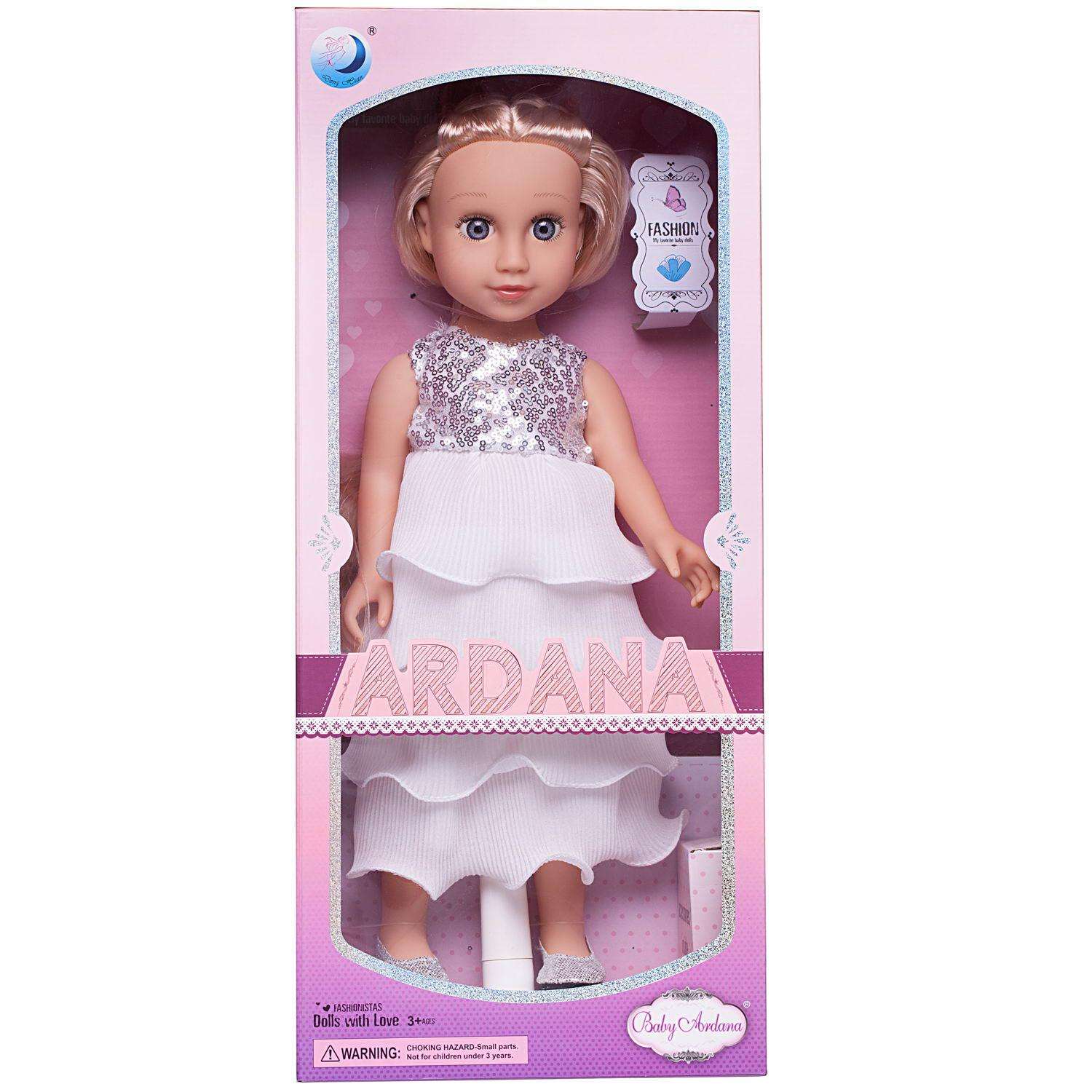 Кукла Junfa Ardana Baby в белом платье с серебристыми пайетами 45 см WJ-21816 - фото 2