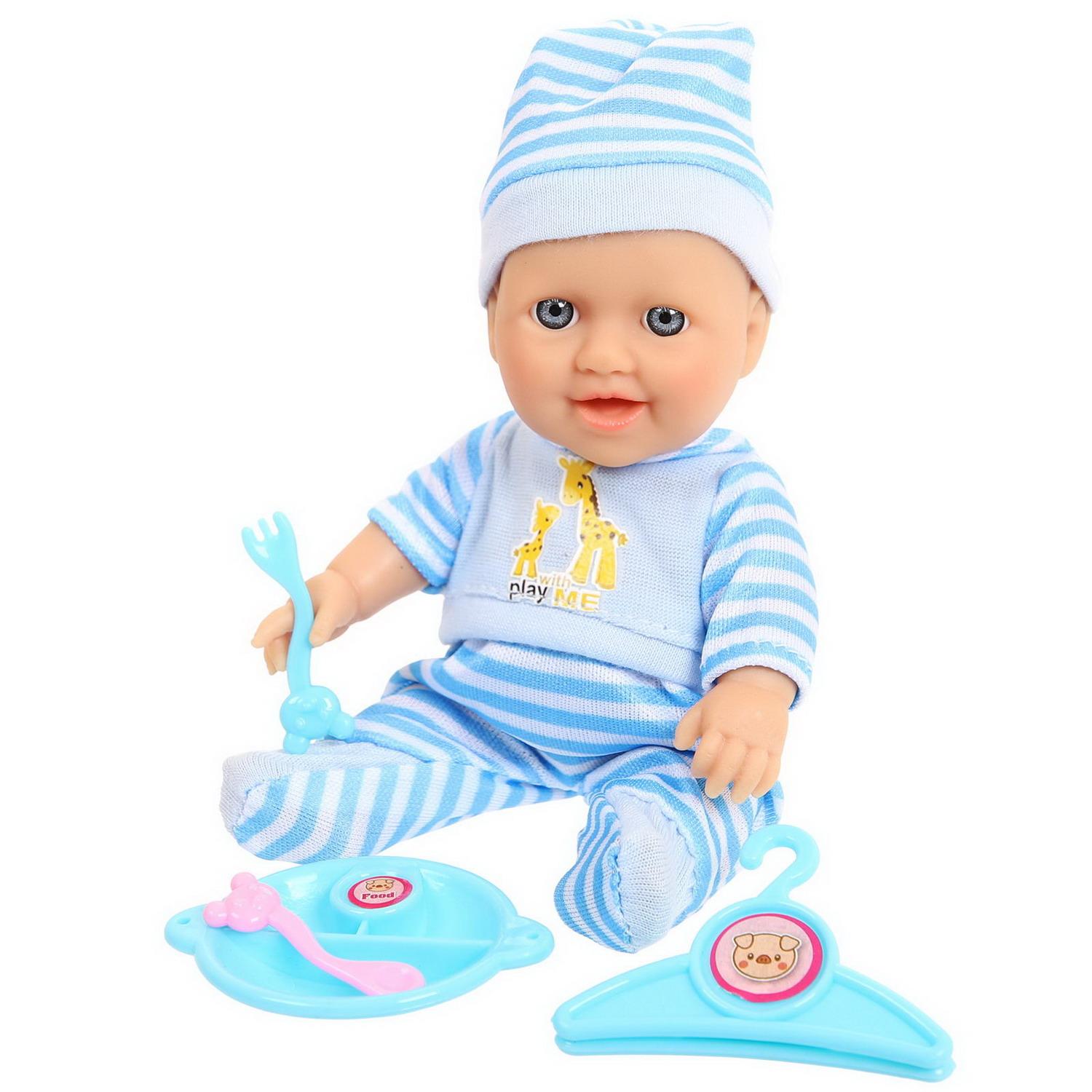 Кукла-пупс Junfa Micro Baby 15 см мальчик в костюмчике 2805A/мальчик - фото 4