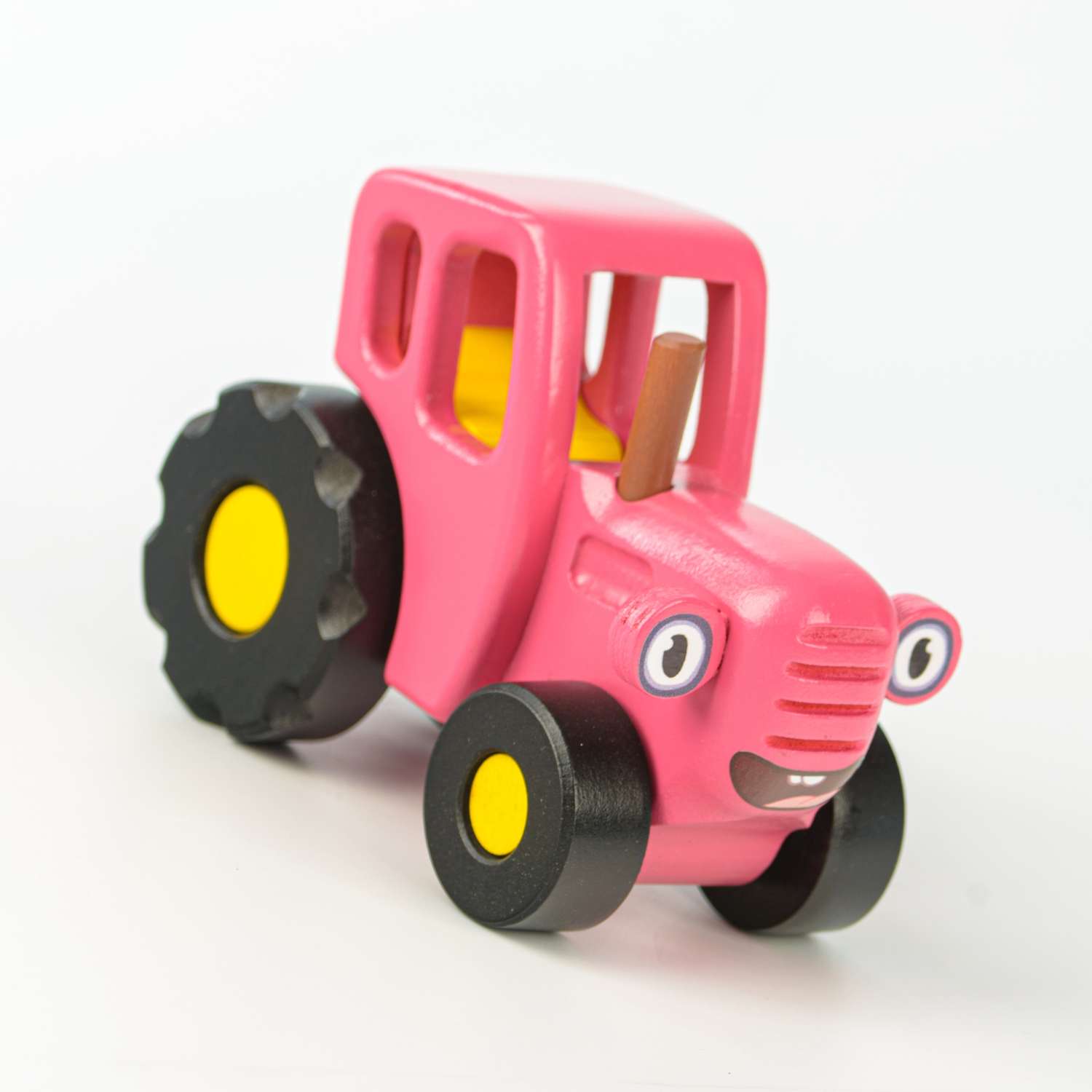 Игрушка Синий трактор Средний розовый из дерева РТ100 - фото 2