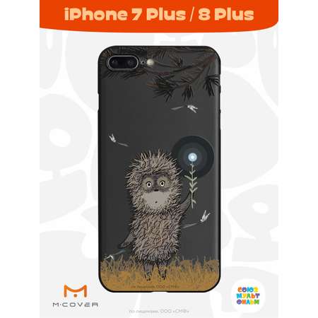 Силиконовый чехол Mcover для смартфона Apple iPhone 7 plus 8 plus Союзмультфильм Ежик в тумане и фонарик