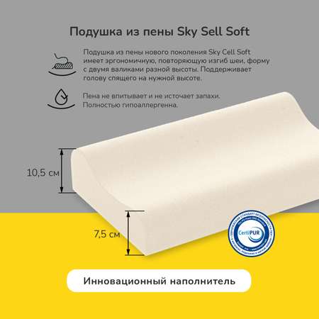 Анатомическая подушка IQ Sleep Original Soft 29х48