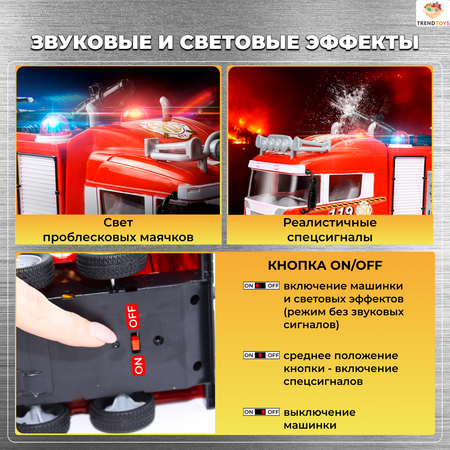 Пожарная машина TrendToys на пульте управления красный