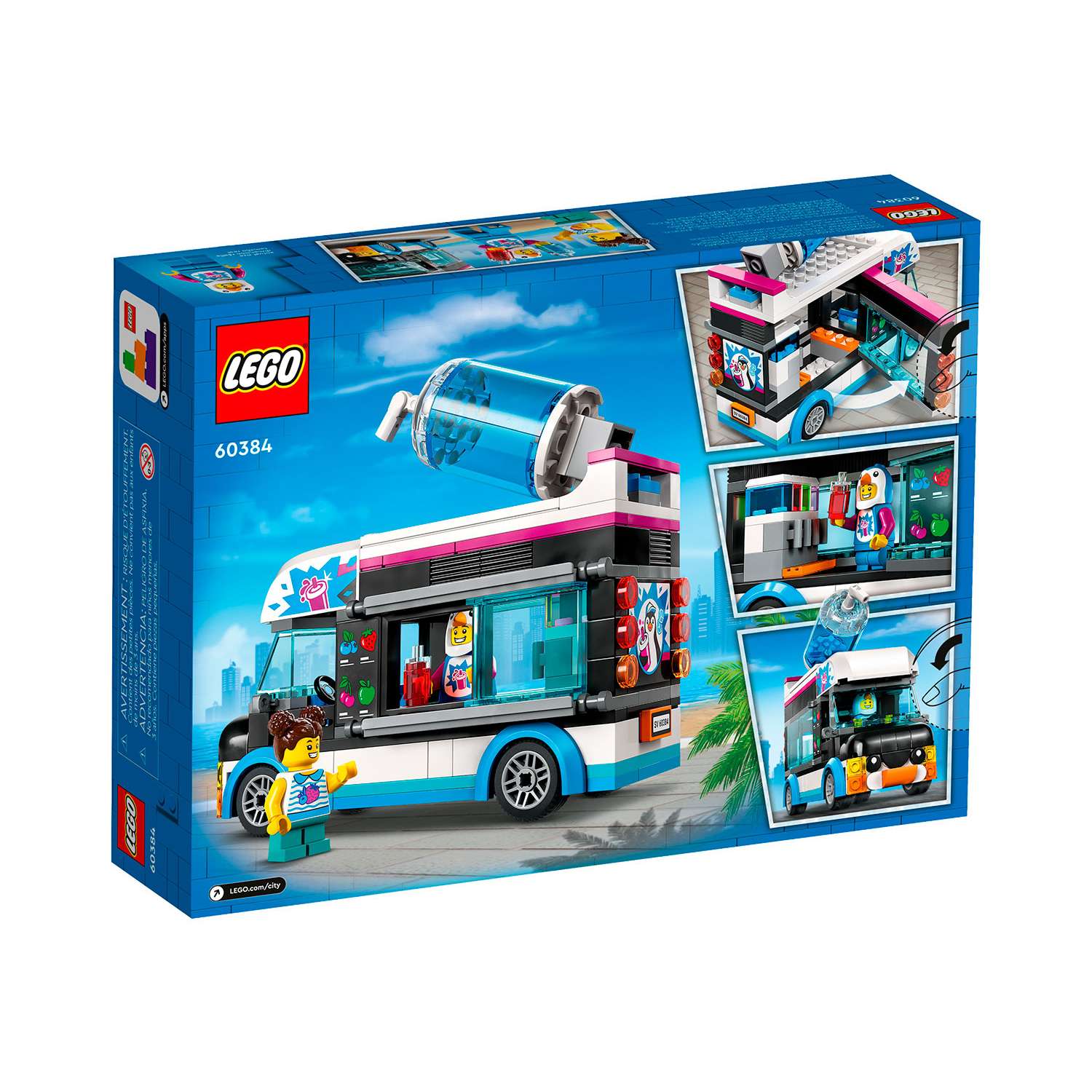 Конструктор детский LEGO City Фургон для шейков Пингвин 60384 - фото 9