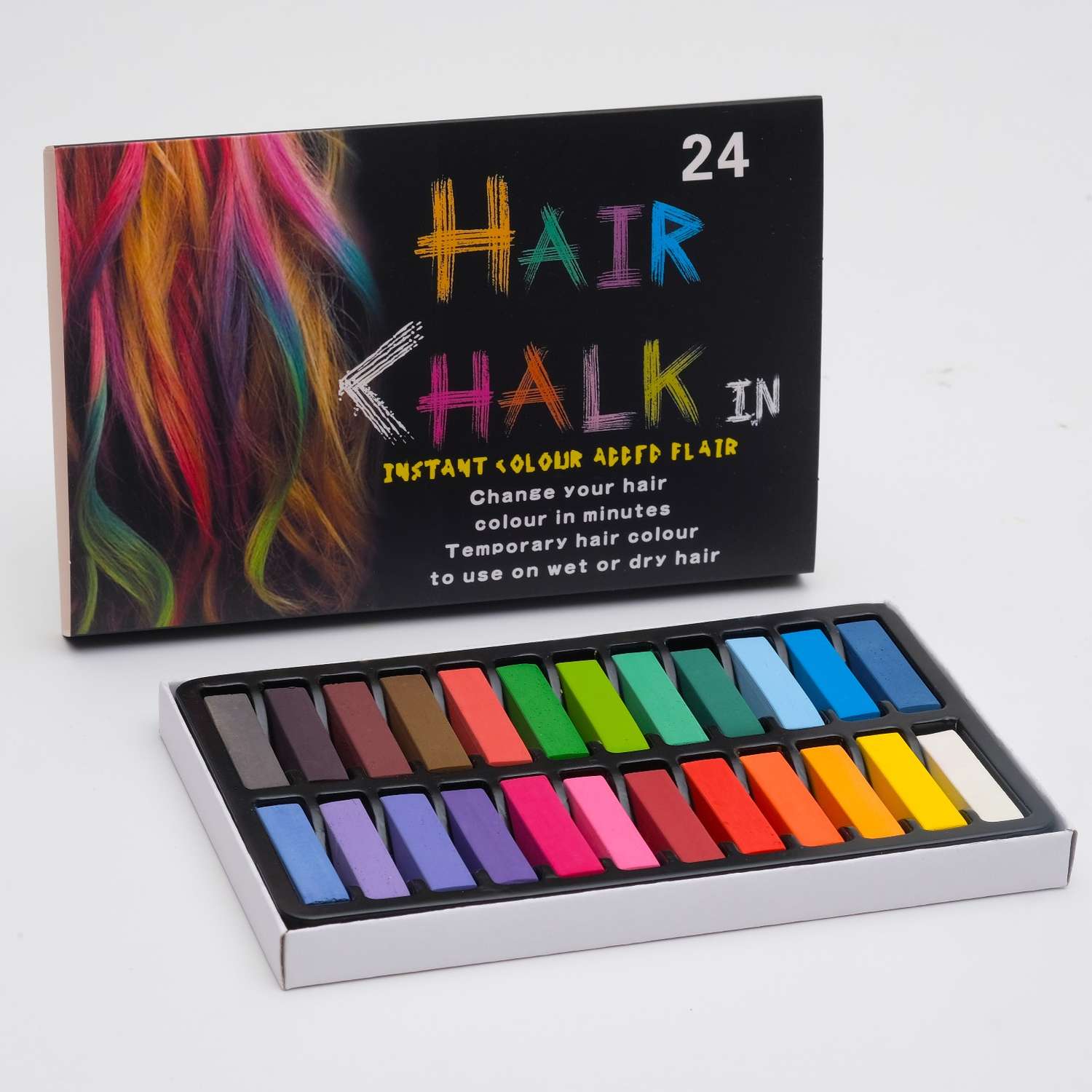 Мелки для волос Sima-Land 24 цвета - фото 1