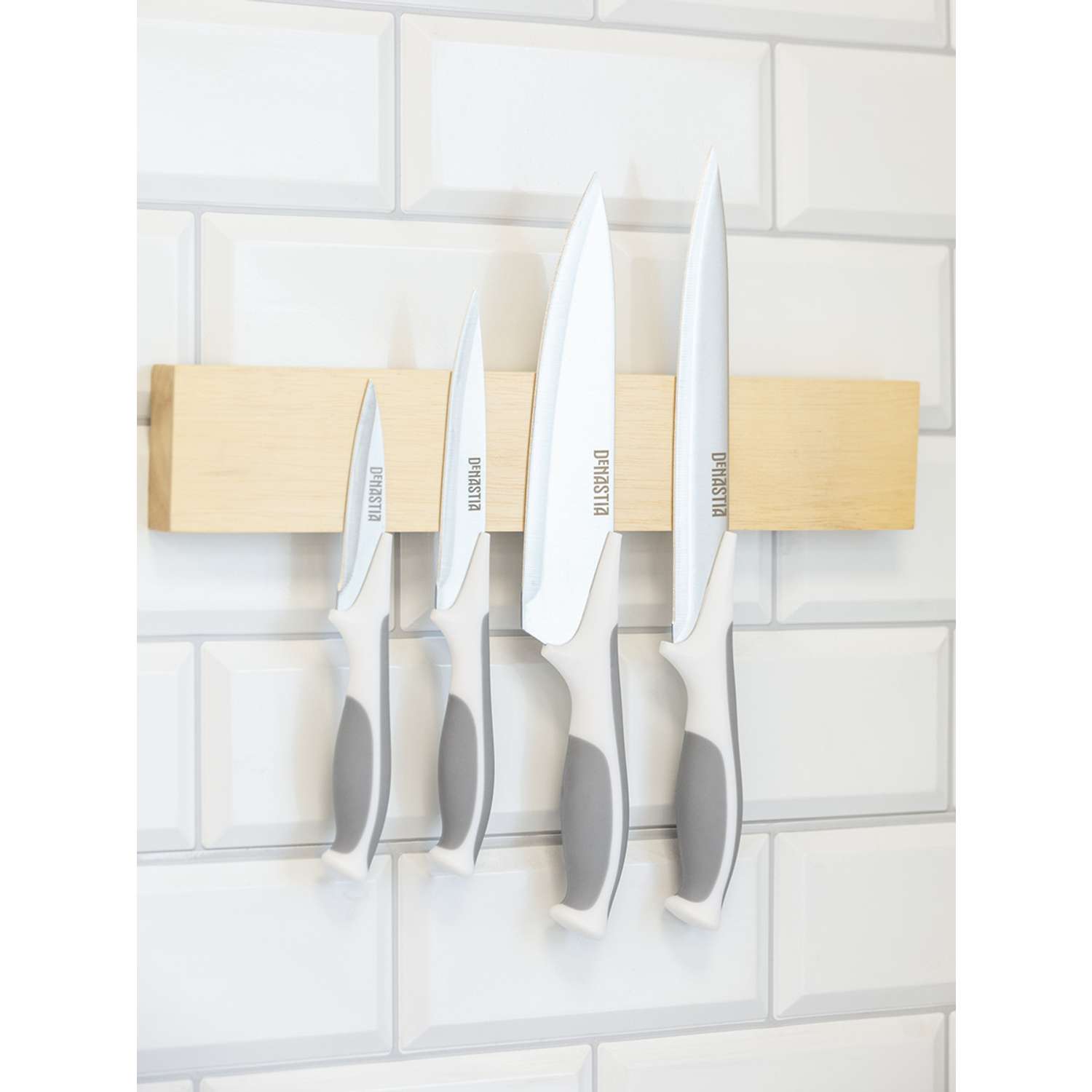 Нож кухонный DeNASTIA для чистки овощей 17.3 см серый - фото 4