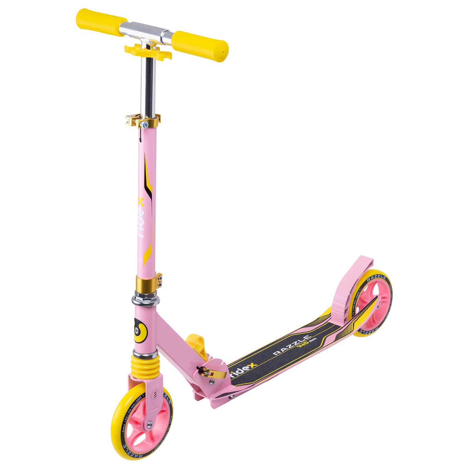 Самокат RIDEX двухколесный Scooter 2 wheels Razzle 145 coral/yellow - фото 1