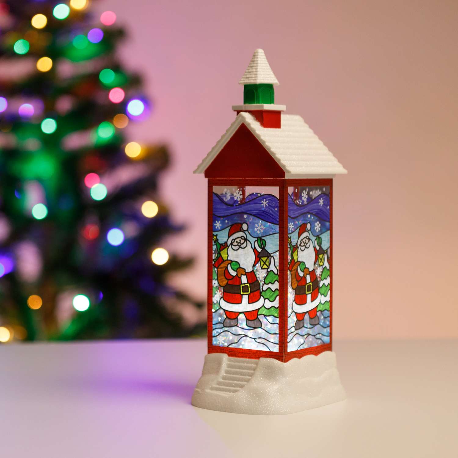 Лампа декоративная BABY STYLE Новогодний домик в снегу - фото 1