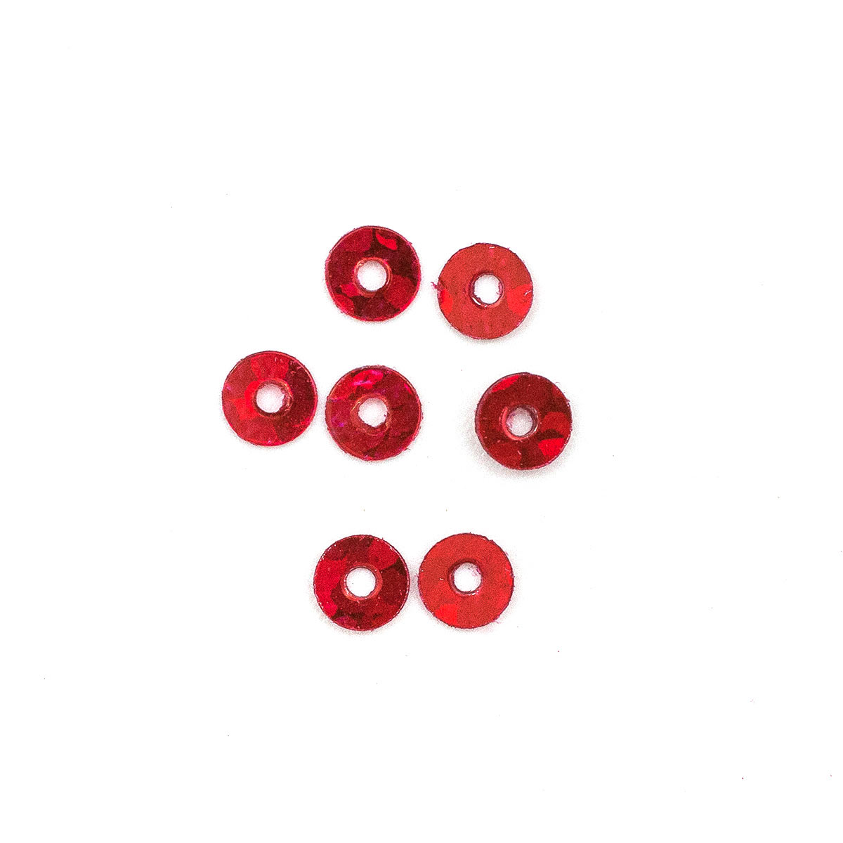 Пайетки Astra Craft плоские декоративные для творчества и рукоделия 3 мм 10 гр красный голограмма - фото 3
