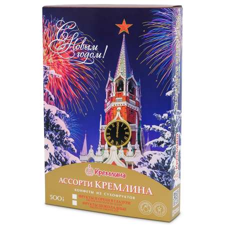 Конфеты ассорти в глазури Кремлина в подарочном наборе Кремль с Новым Годом