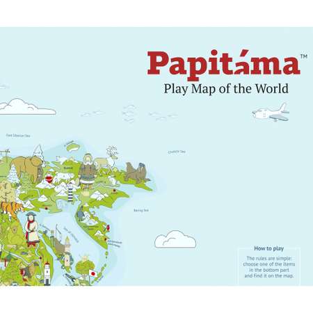 Карта мира на английском языке Papitama Игровая
