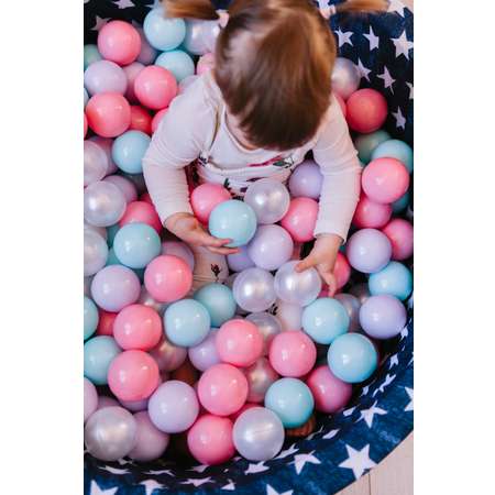 Сухой бассейн Boobo.kids 85х30 см+150 шаров синий+розовый