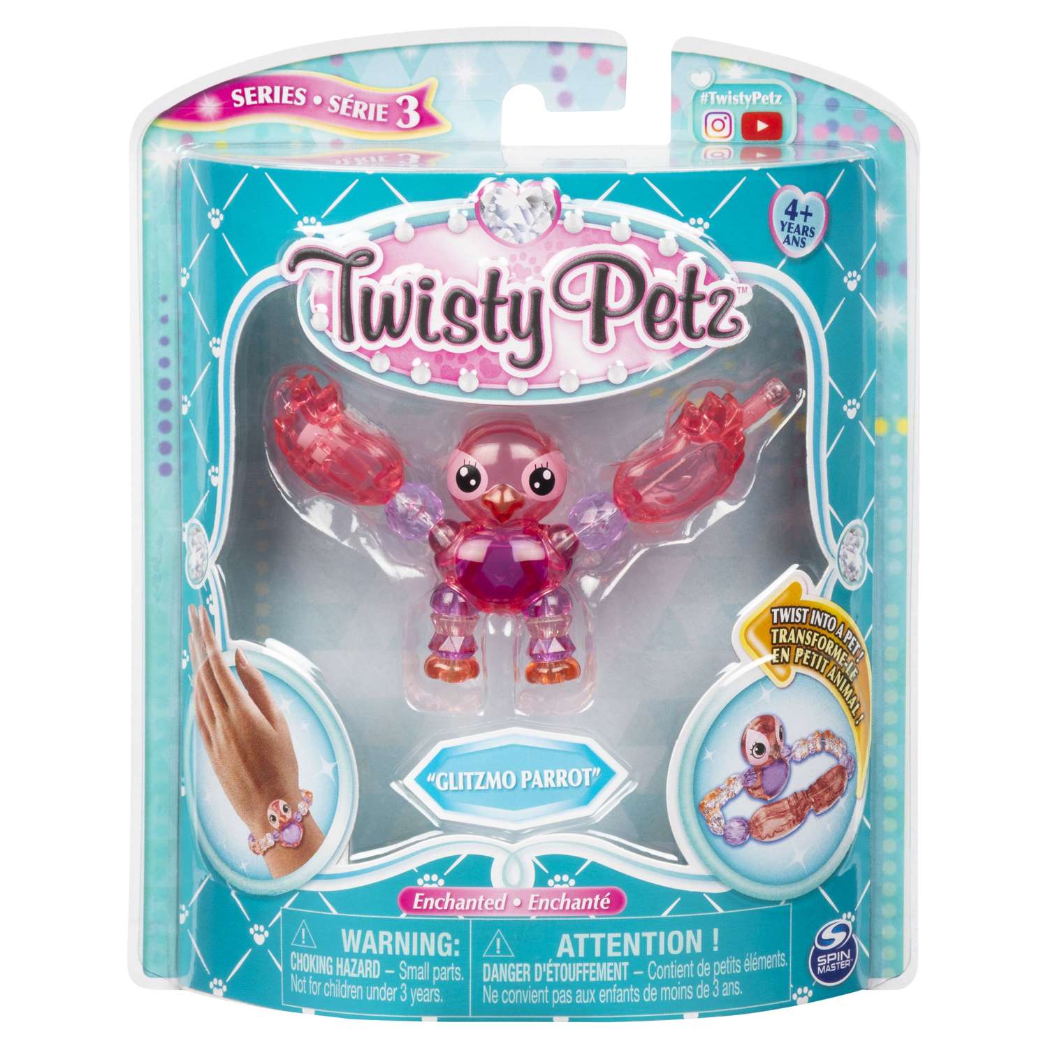 Набор Twisty Petz Фигурка-трансформер для создания браслетов Glitzmo Parrot 6044770/20121577 - фото 1