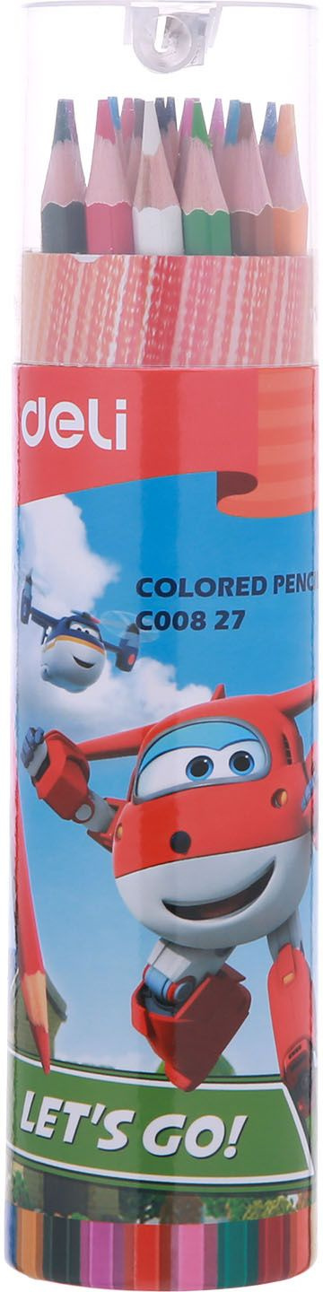 Карандаши цветные Deli EC00827 Super Wings 24 цвета - фото 6