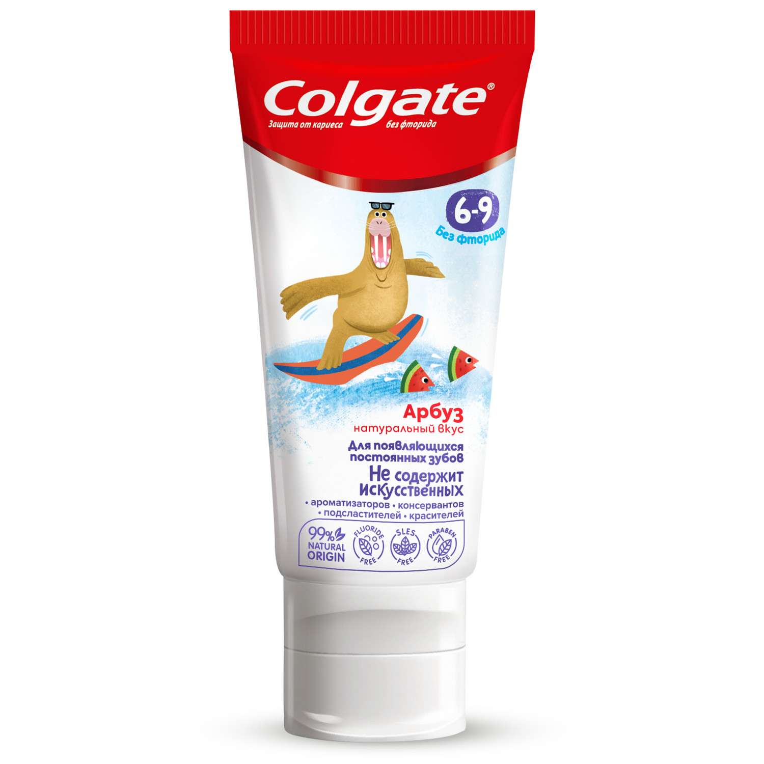 Зубная паста Colgate без фторида Арбуз 6-9лет 60мл - фото 2