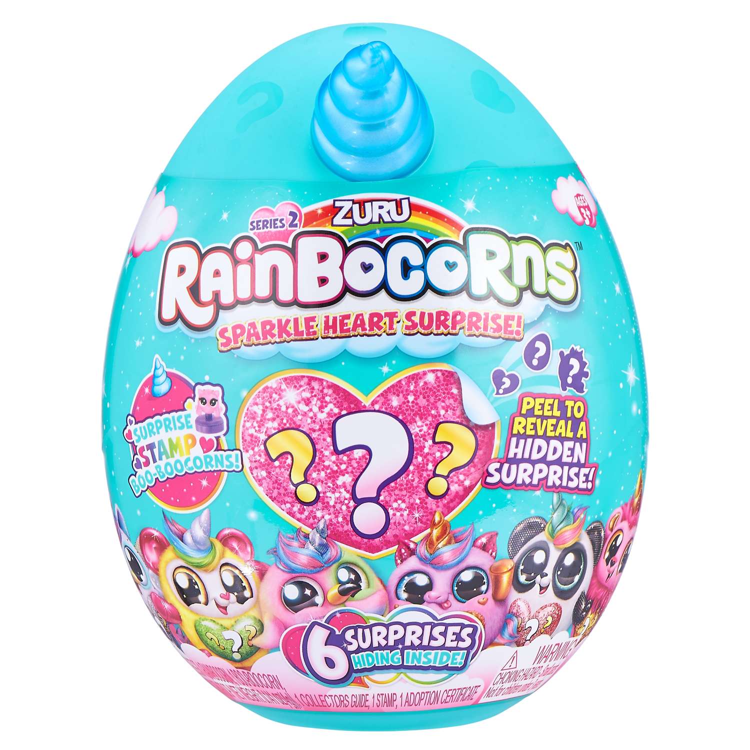 Игрушка Rainbocorns Rainbocorns Sparkle heart surprise S2 в непрозрачной упаковке (Сюрприз) 9214-S001 - фото 4