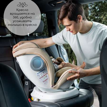 Автокресло детское Champion Amarobaby Isofix класс D группа 0+/1/2/3 серый/бирюзовый