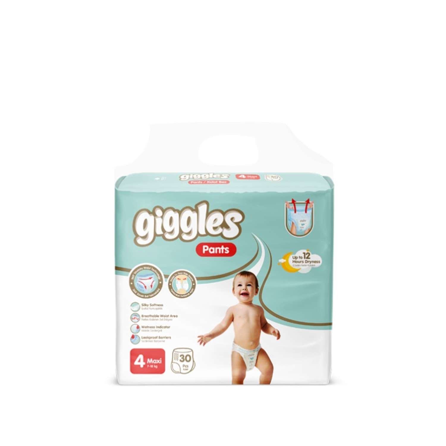 Подгузники-трусики Giggles Maxi 7-18кг 30шт - фото 1