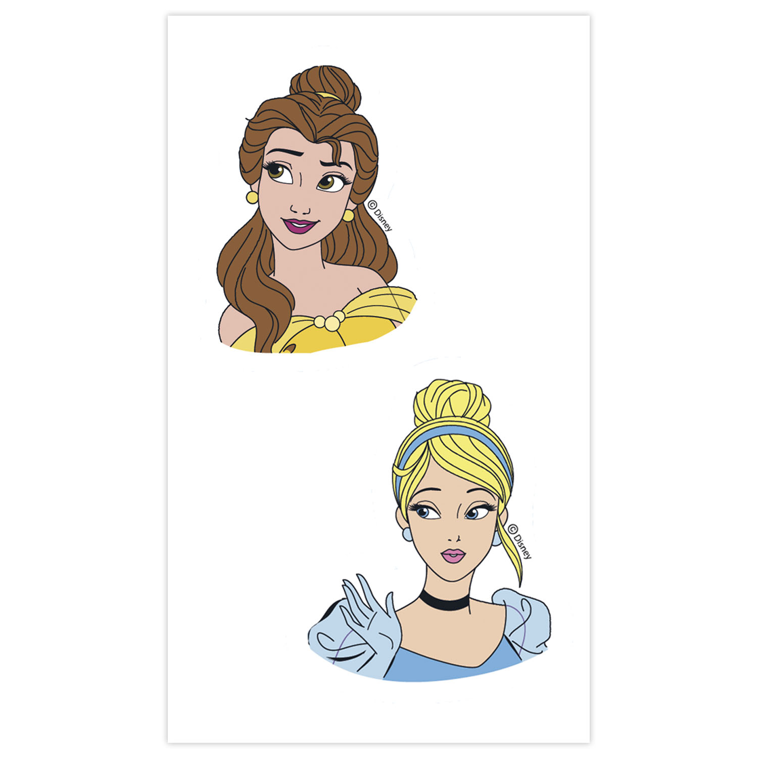 Патчи для одежды Disney Золушка и Белль 2 шт текстильные многоразовые 70*160 69901 - фото 1