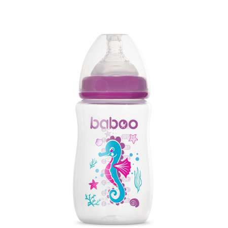 Бутылочка BABOO Sealife +соска 250мл Фиолетовый 3-114