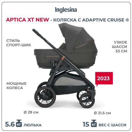 Коляска 2 в 1 INGLESINA Aptica XT New с подставкой под люльку Stand Up Magnet Grey