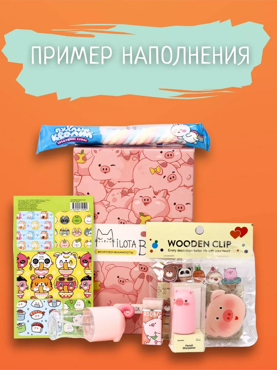 Подарочный бокс для девочки iLikeGift Milota Box mini свинка - фото 3