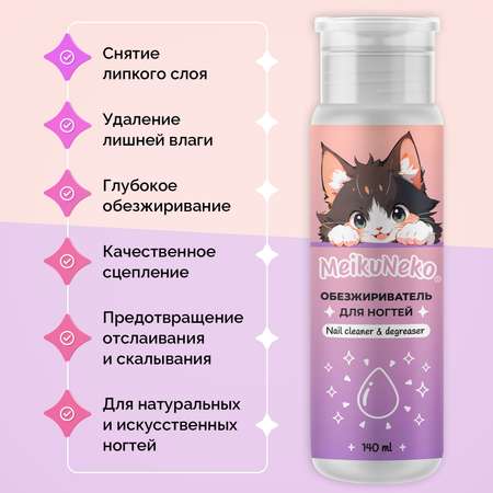 Обезжириватель для ногтей Meikuneko с помпой