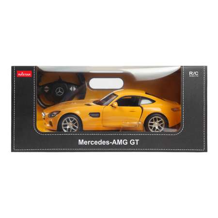 Машина Rastar РУ 1:14 Mercedes AMG GT Желтая 74010