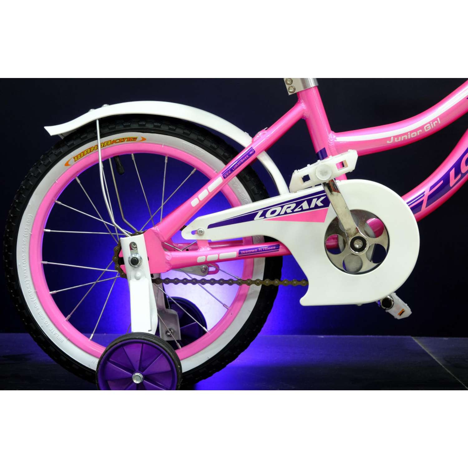 Велосипед детский Lorak junior 16 girl розовый/фиолетовый - фото 2