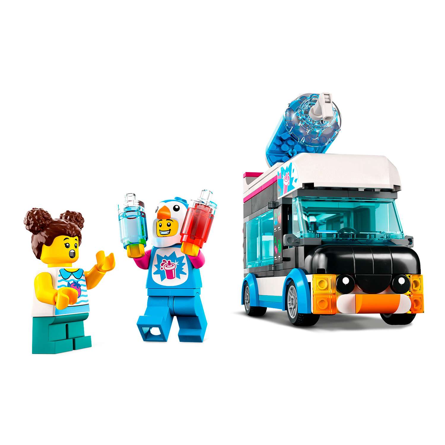 Конструктор детский LEGO City Фургон для шейков Пингвин 60384 - фото 2