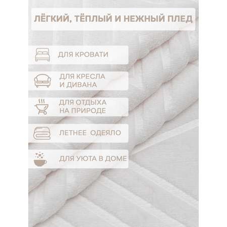 Плед TexRepublic фланель тиснёный греция 150*200 см Шампань