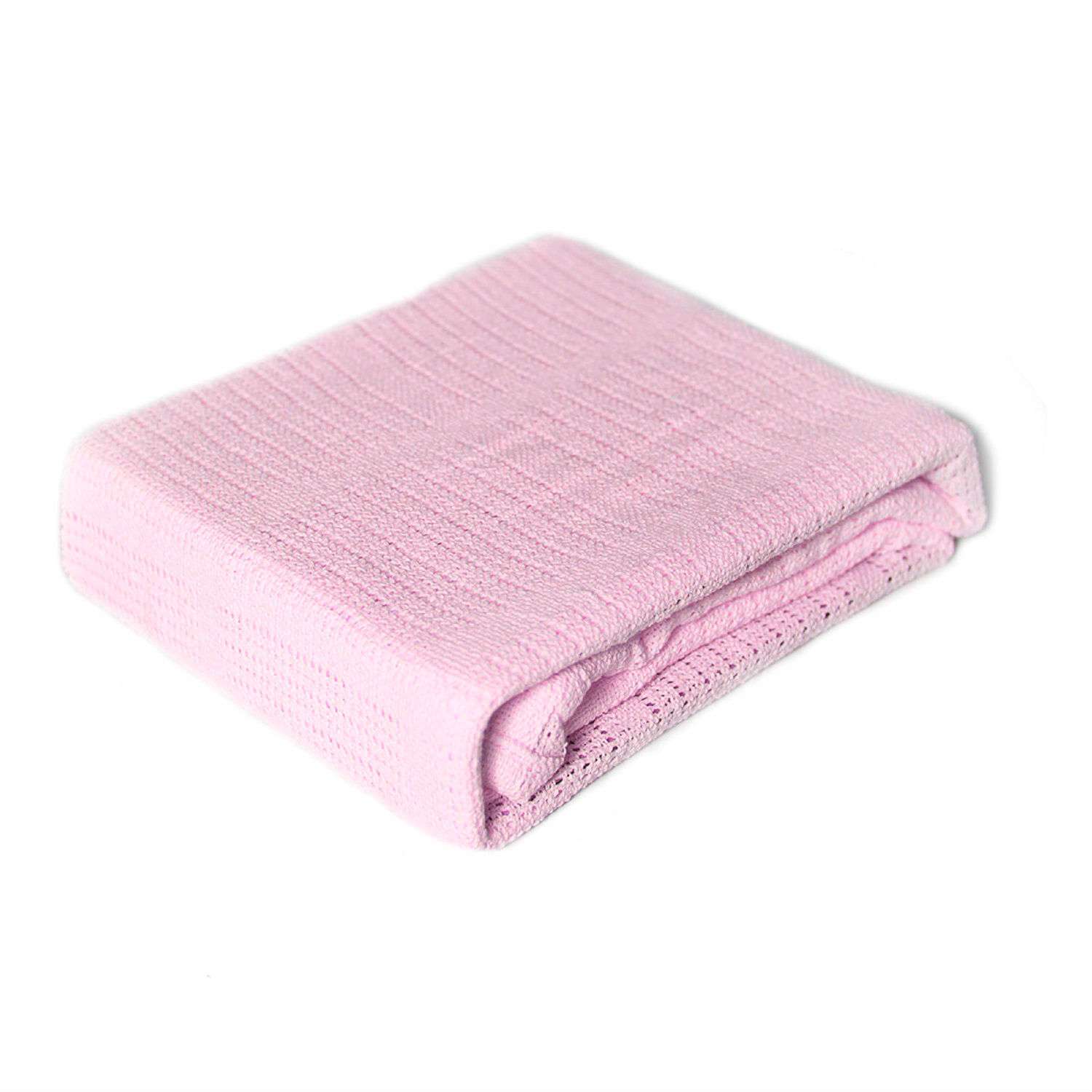 Одеяло вязаное Baby Nice 100х140 розовое - фото 1