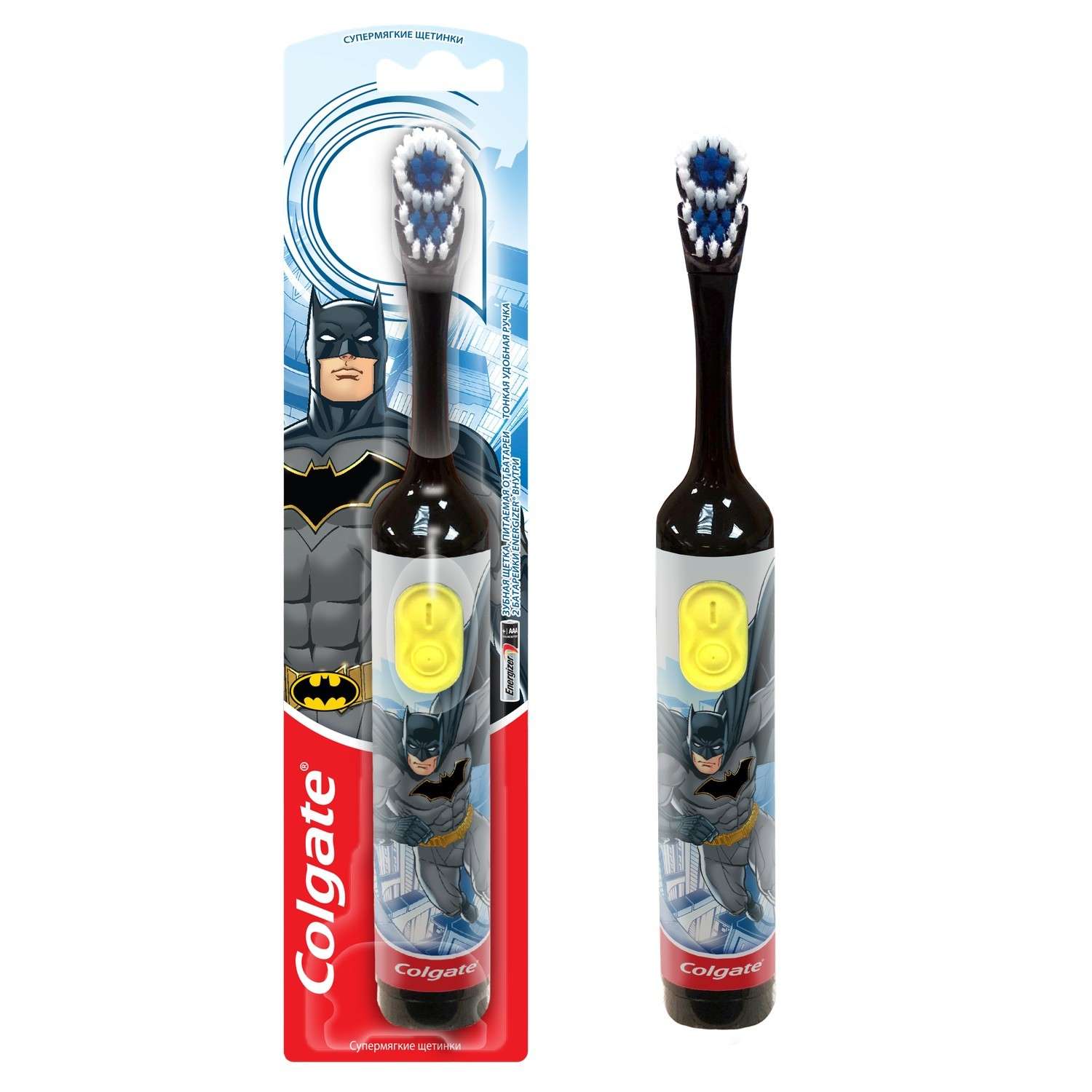 Зубная щетка Colgate Batman супермягкая электрическая в ассортименте 03.14.01.5800 - фото 5