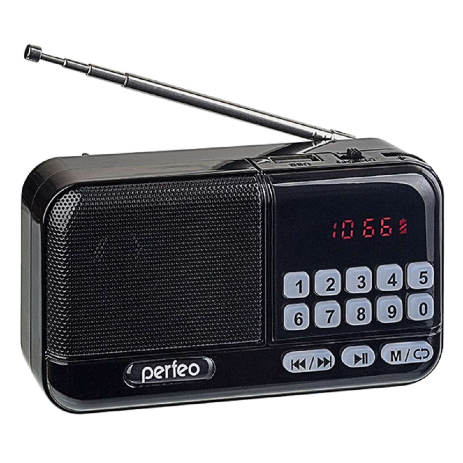 Радиоприемник Perfeo цифровой ASPEN FM 87.5-108МГц MP3 питание USB или 18650 черный i20BK - фото 1