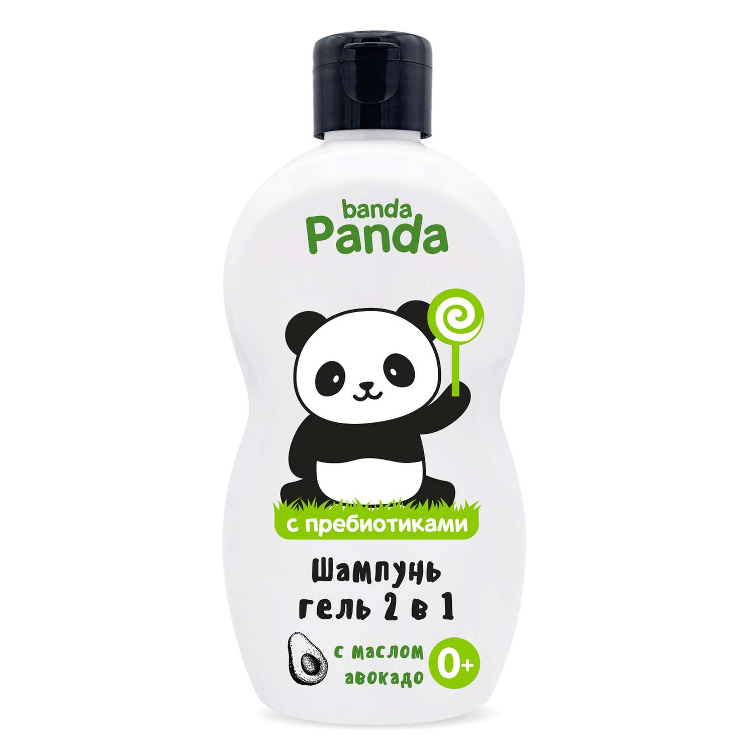 Шампунь-гель с Пребиотиком banda Panda 400мл для купания 2в1 с маслом авокадо 0+ - фото 2