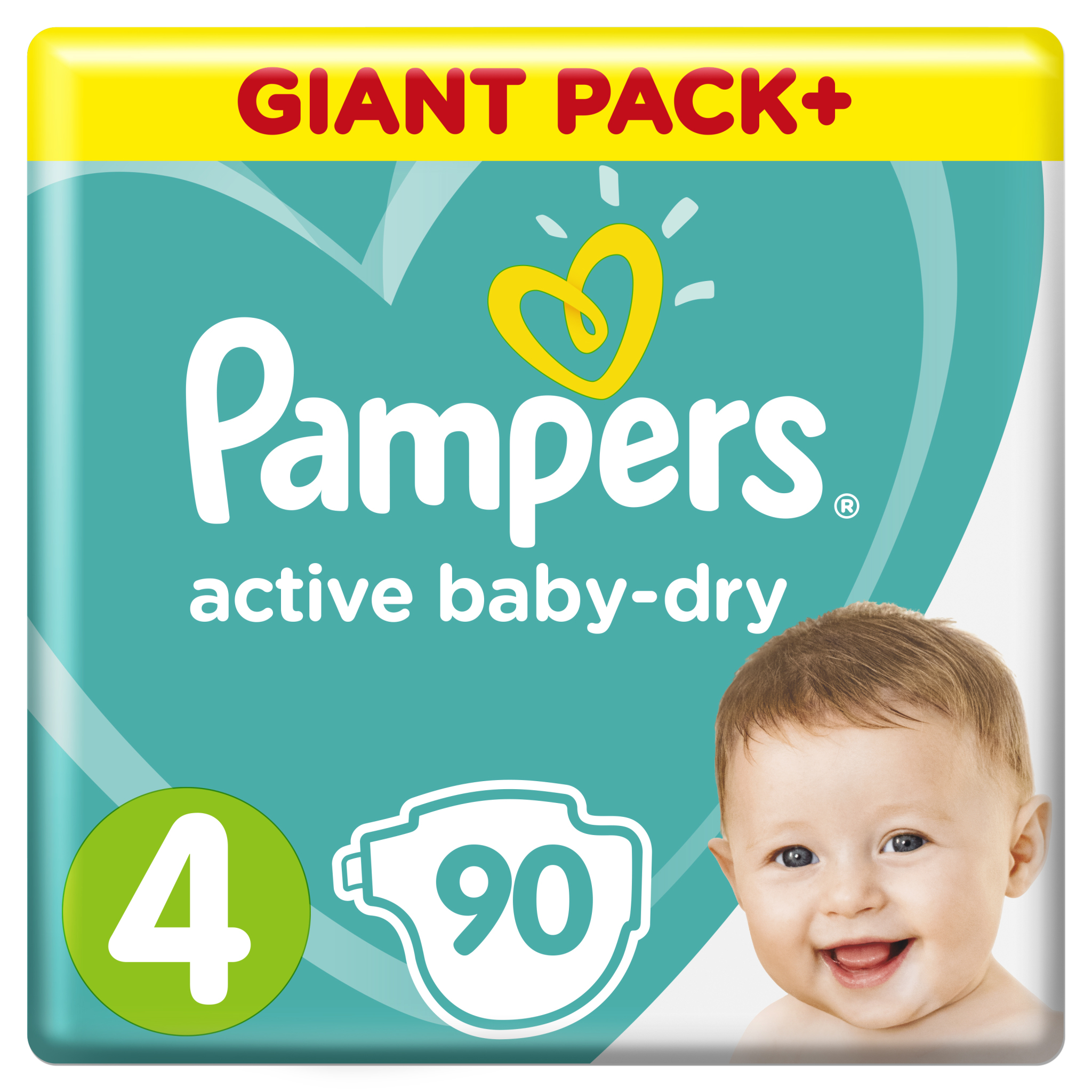 Подгузники Pampers Active Baby-Dry 4 9-14кг 90шт - фото 1