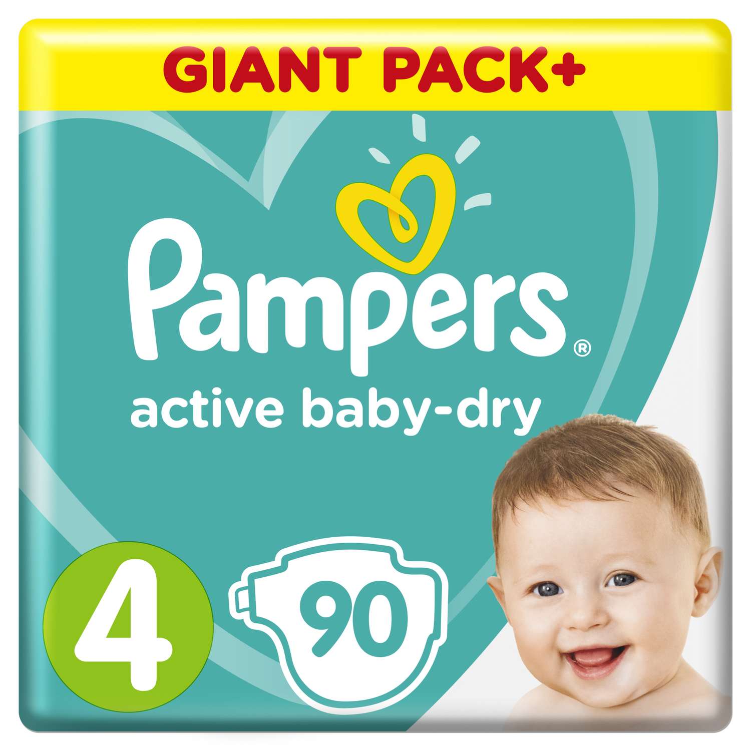 Подгузники Pampers Active Baby-Dry 4 9-14кг 90шт - фото 1