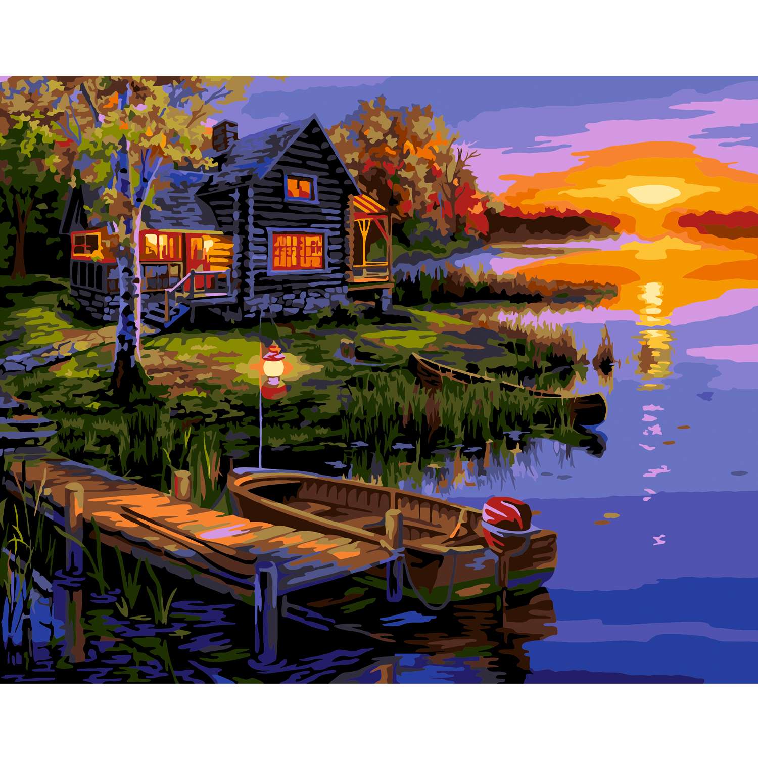 Картина по номерам Hobby Paint Тихое место у озера 40х50 см - фото 2