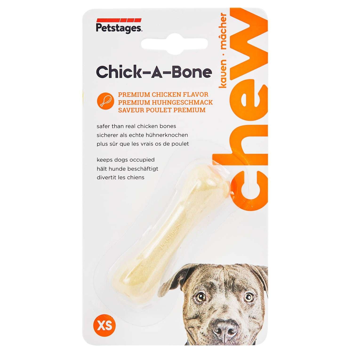Игрушка для собак Petstages Chick-A-Bone Косточка с ароматом курицы малая 67339 - фото 2