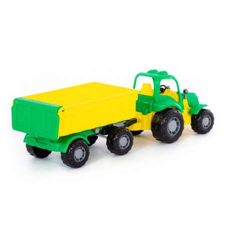 Трактор Полесье с прицепом зеленый 43 см