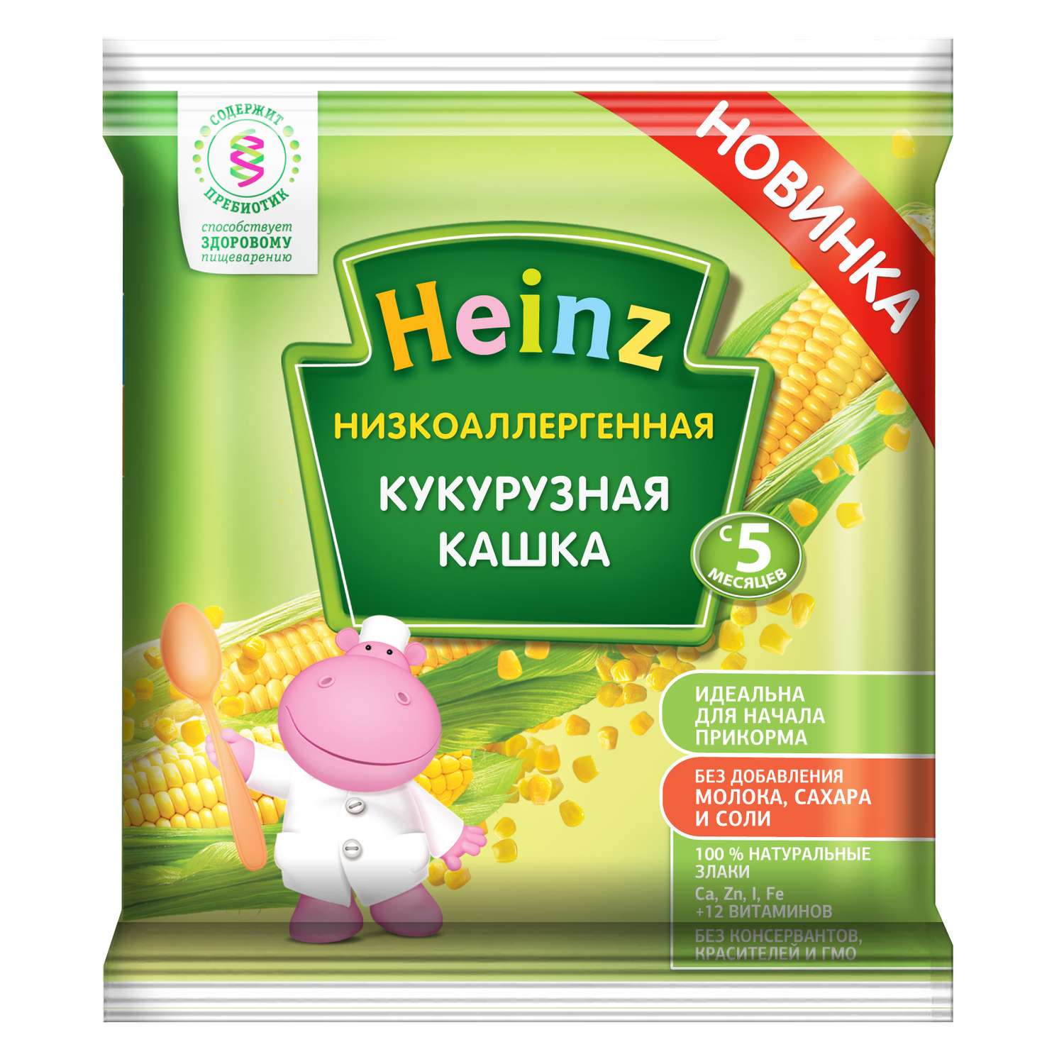 Каша Heinz низкоаллергенная кукурузная 20г с 5месяцев - фото 1