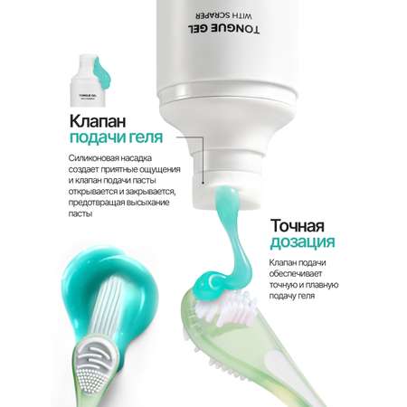 Набор для чистки языка EMRA Delicate Cleaning гель+ розовый скребок