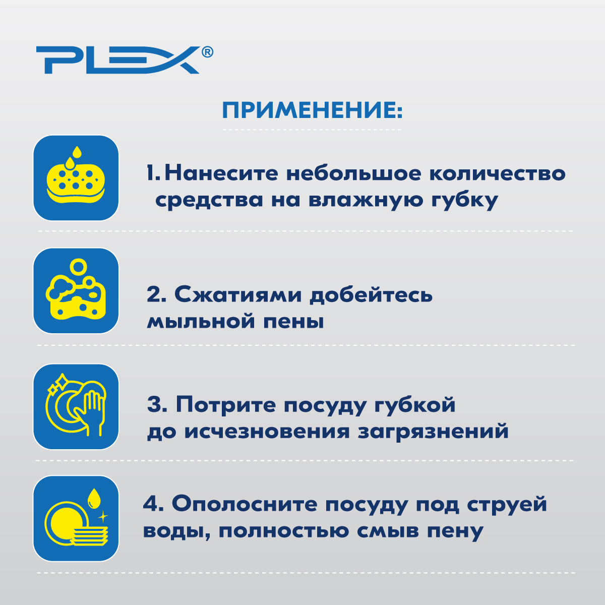 Средство для мытья посуды Plex с ароматом ЛИМОНА 500 мл дозатор - фото 3