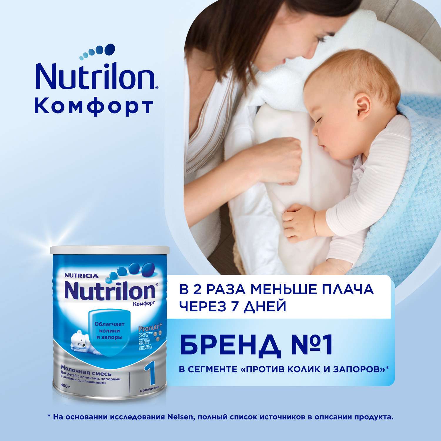 Смесь молочная Nutrilon Комфорт 1 400г с 0 месяцев - фото 2