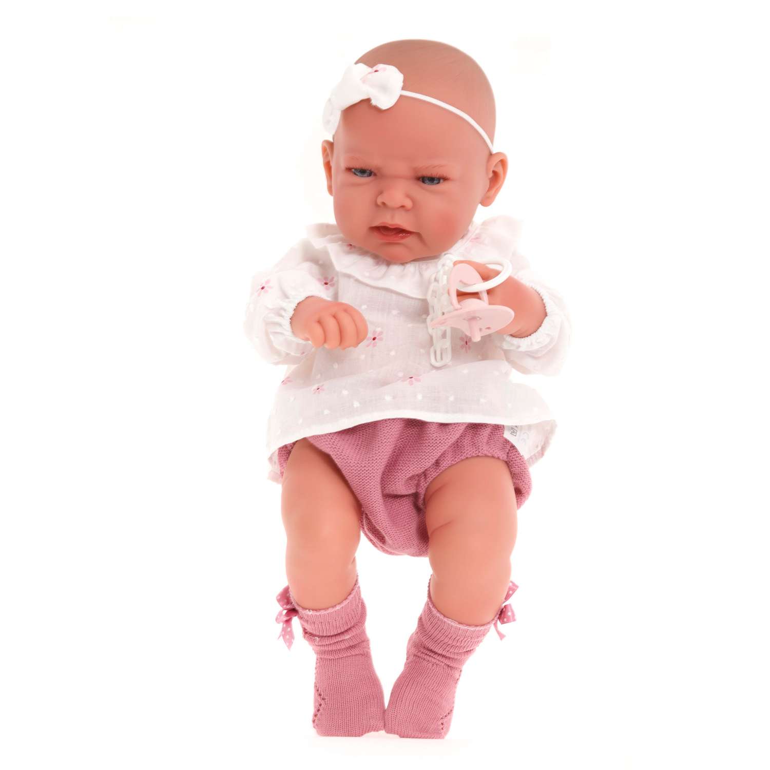 Кукла пупс Antonio Juan Лайа в розовом 42 см виниловая 50157 - фото 1