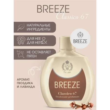 Парфюмированный дезодорант BREEZE Clasicco 67 100мл