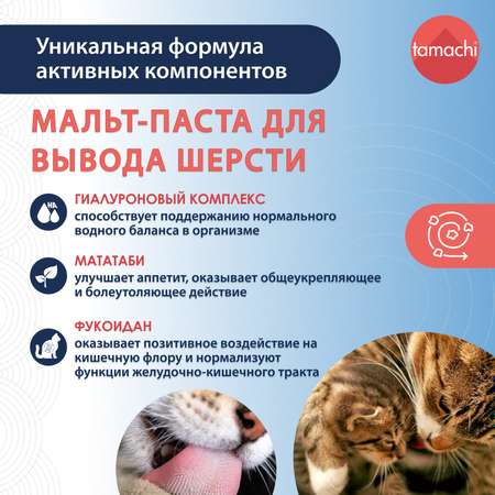 Паста для кошек Tamachi Мальт для вывода шерсти 30мл