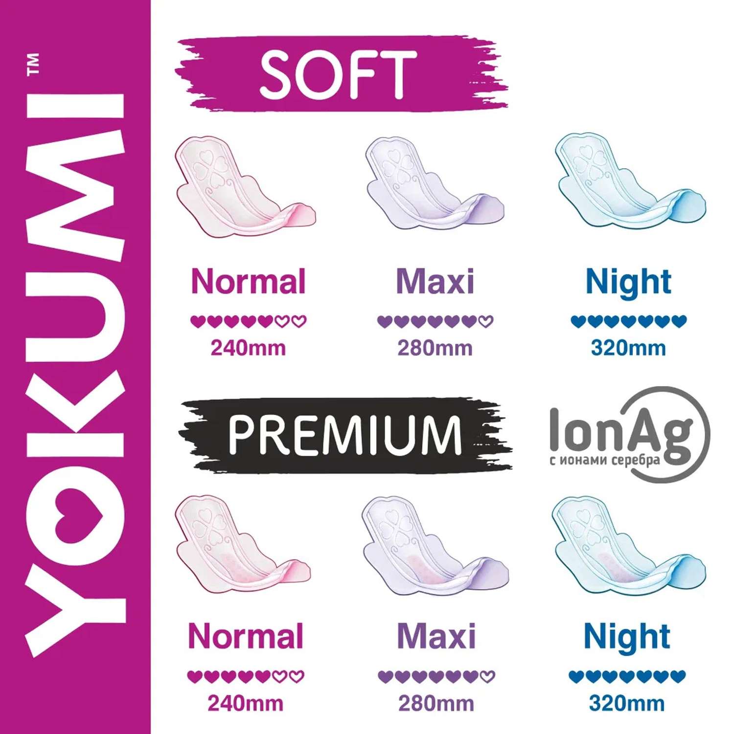 Прокладки женские YOKUMI Soft Ultra Night 7 шт*2 - фото 9